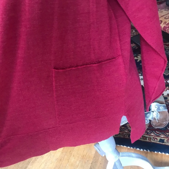 Eileen Fisher Red Merino Wool Sweater, Small - Picture 5 of 9